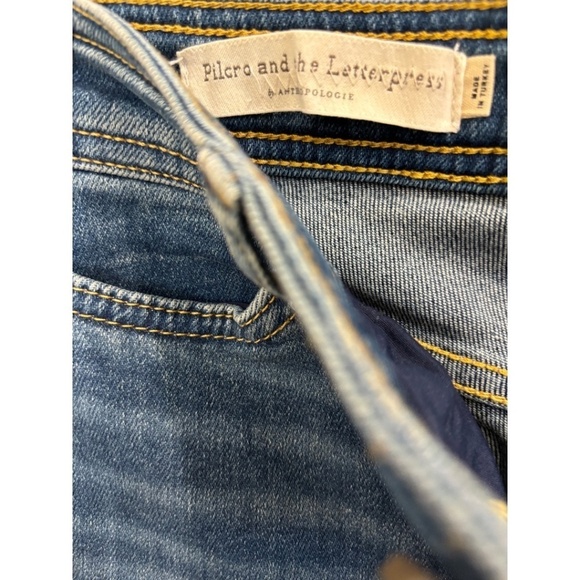Anthropologie Pilcro Letterpress High-Rise Denim Skinny Jeans Zip Ankle Size 25 - Picture 2 of 7